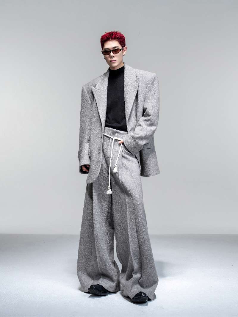 DBW Doublewin Vintage Relaxed Fit Wool Suit Set