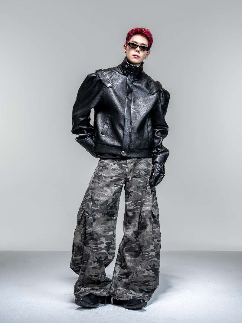 DBW Doublewin High Street Double Pleat Leather Jacket