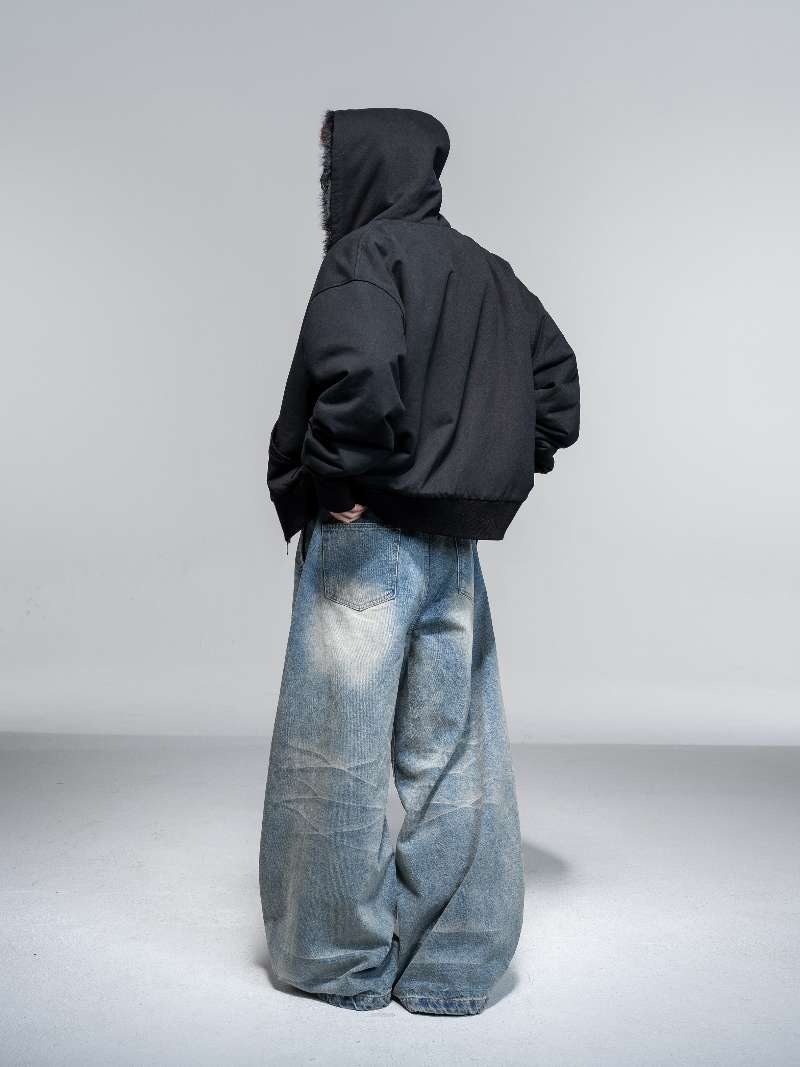 DBW Doublewin Reversible Faux Fox Fur Hoodie