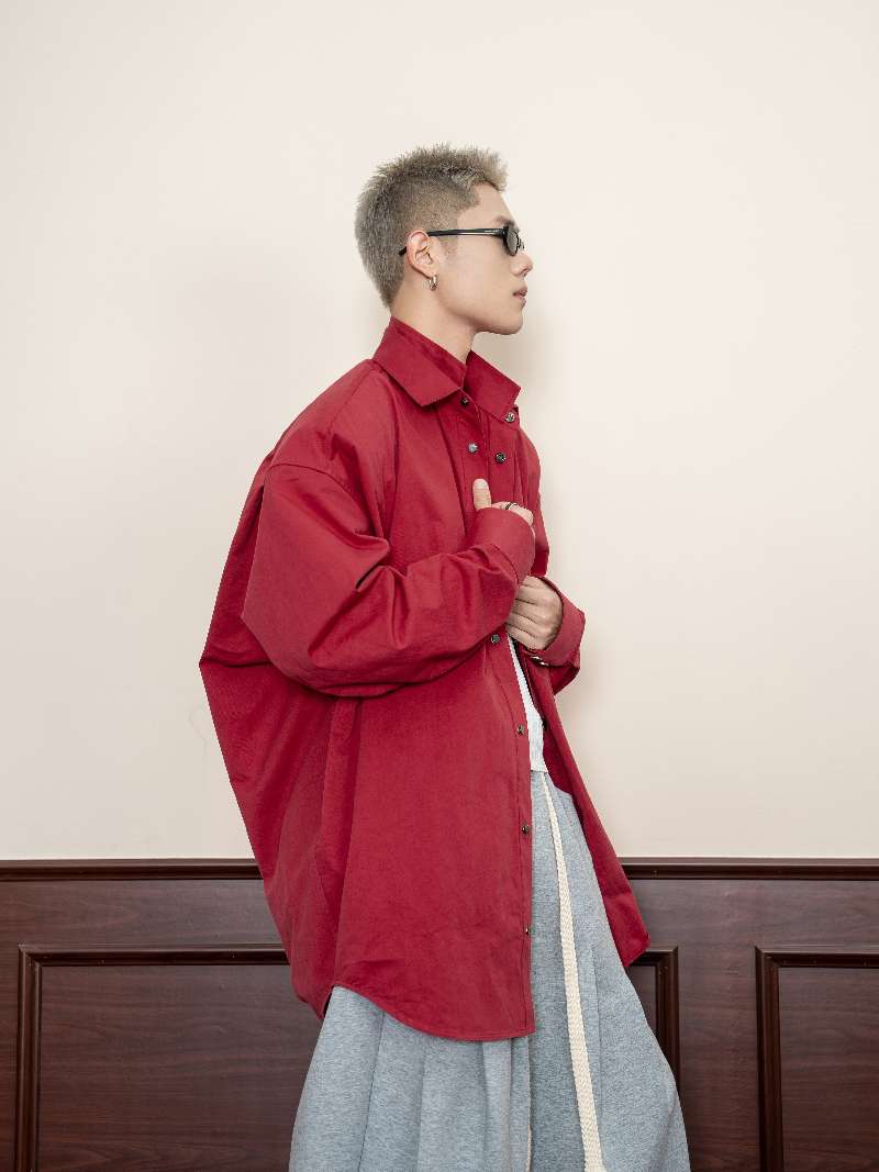 DBW Doublewin Vintage Oversized Double Collar Shirt