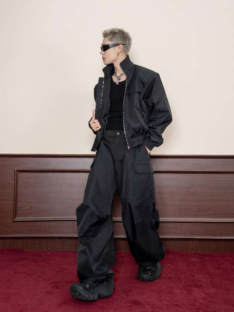 DBW Doublewin Black Notch Lapel Structured Jacket