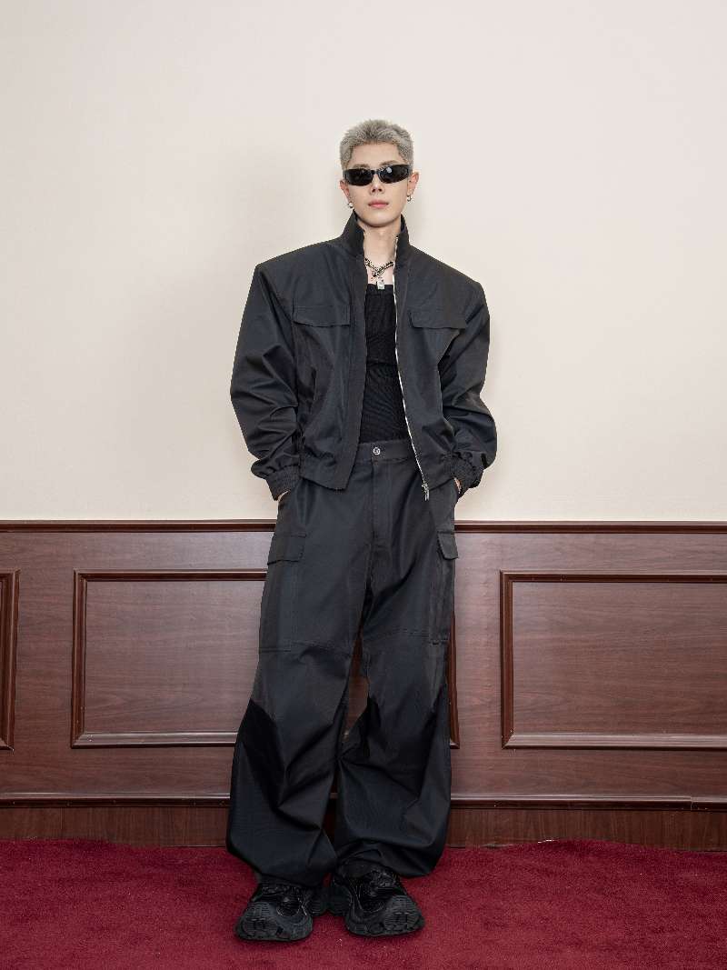 DBW Doublewin Black Notch Lapel Structured Jacket