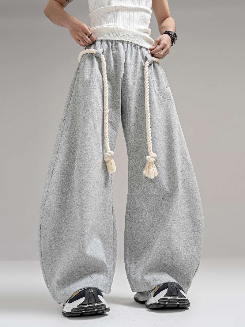 DBW Doublewin Thick Drawstring Wide-Leg Scimitar Sweatpants
