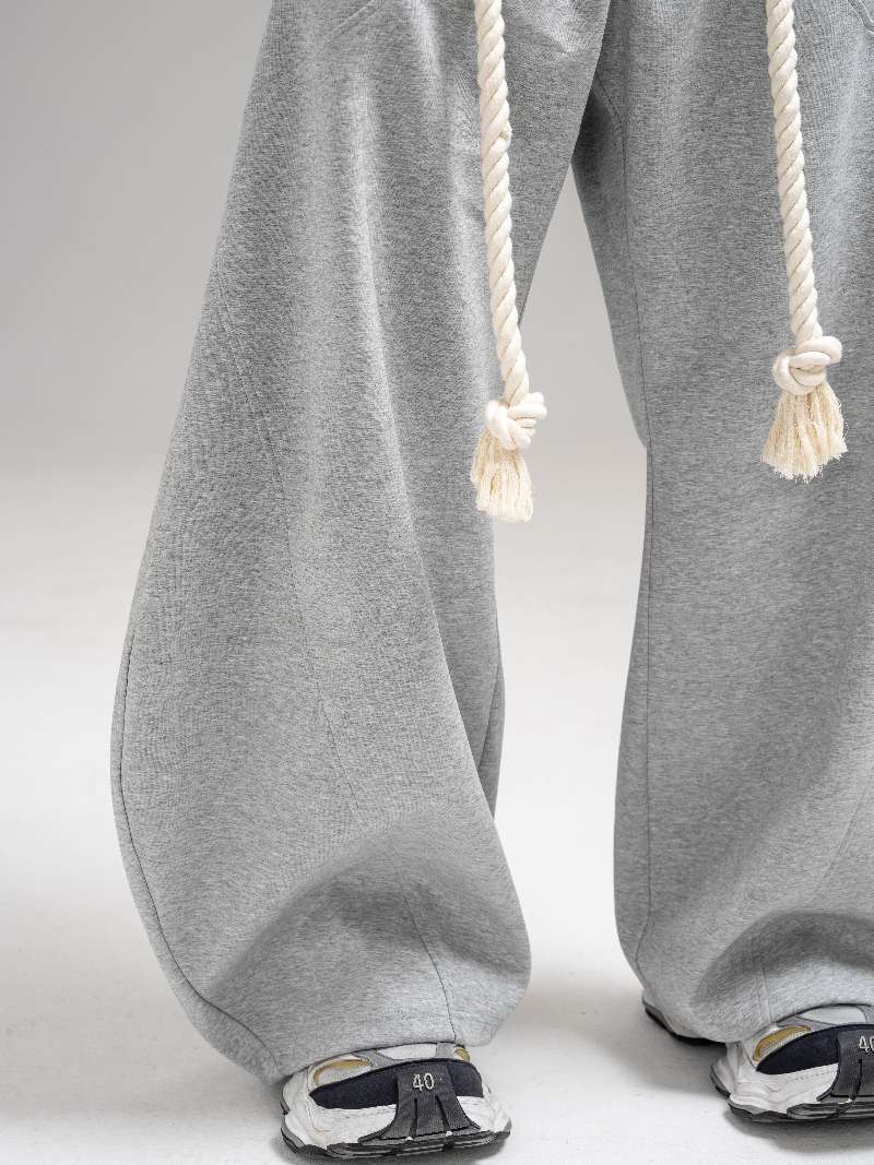 DBW Doublewin Thick Drawstring Wide-Leg Scimitar Sweatpants