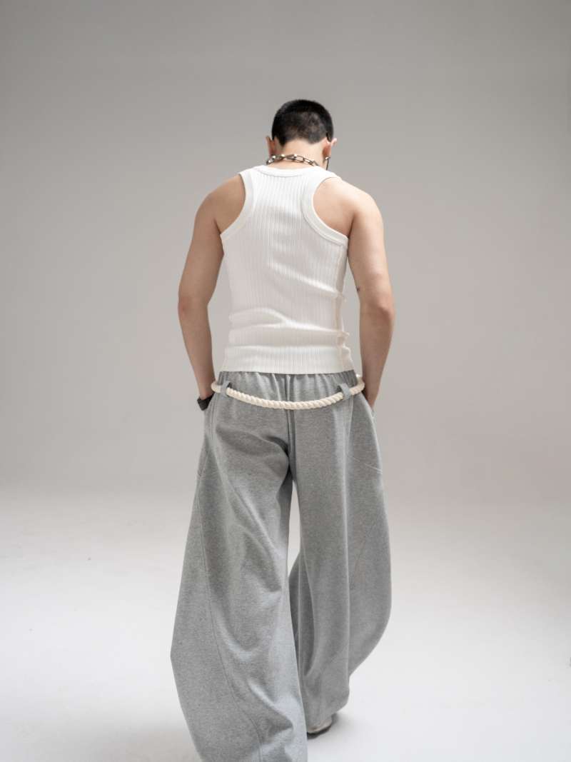 DBW Doublewin Thick Drawstring Wide-Leg Scimitar Sweatpants