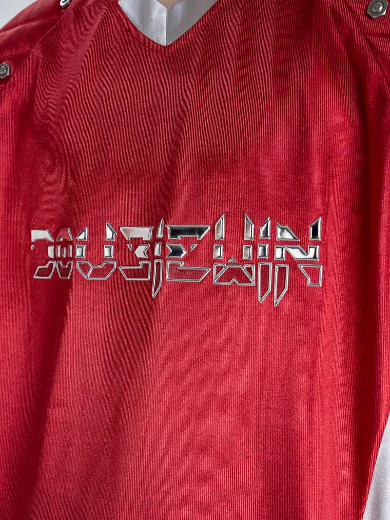 DBW Doublewin Metallic Print Color Block T-Shirt