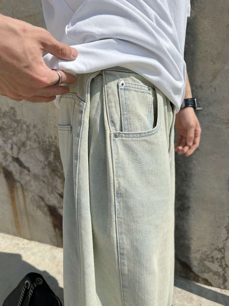 DBW Doublewin Vintage Lightweight Drape Wide-Leg Jeans