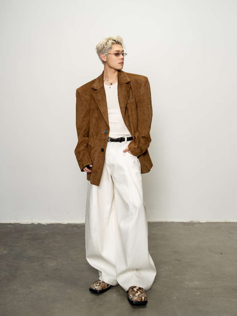 DBW Doublewin Vintage Brown Suede Blazer