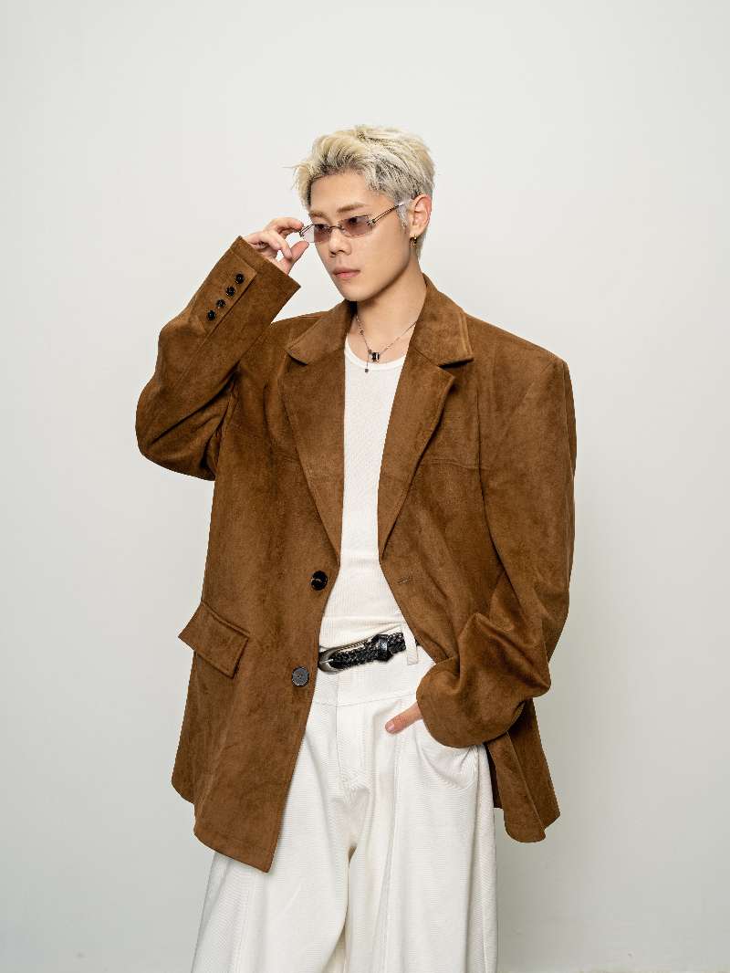 DBW Doublewin Vintage Brown Suede Blazer
