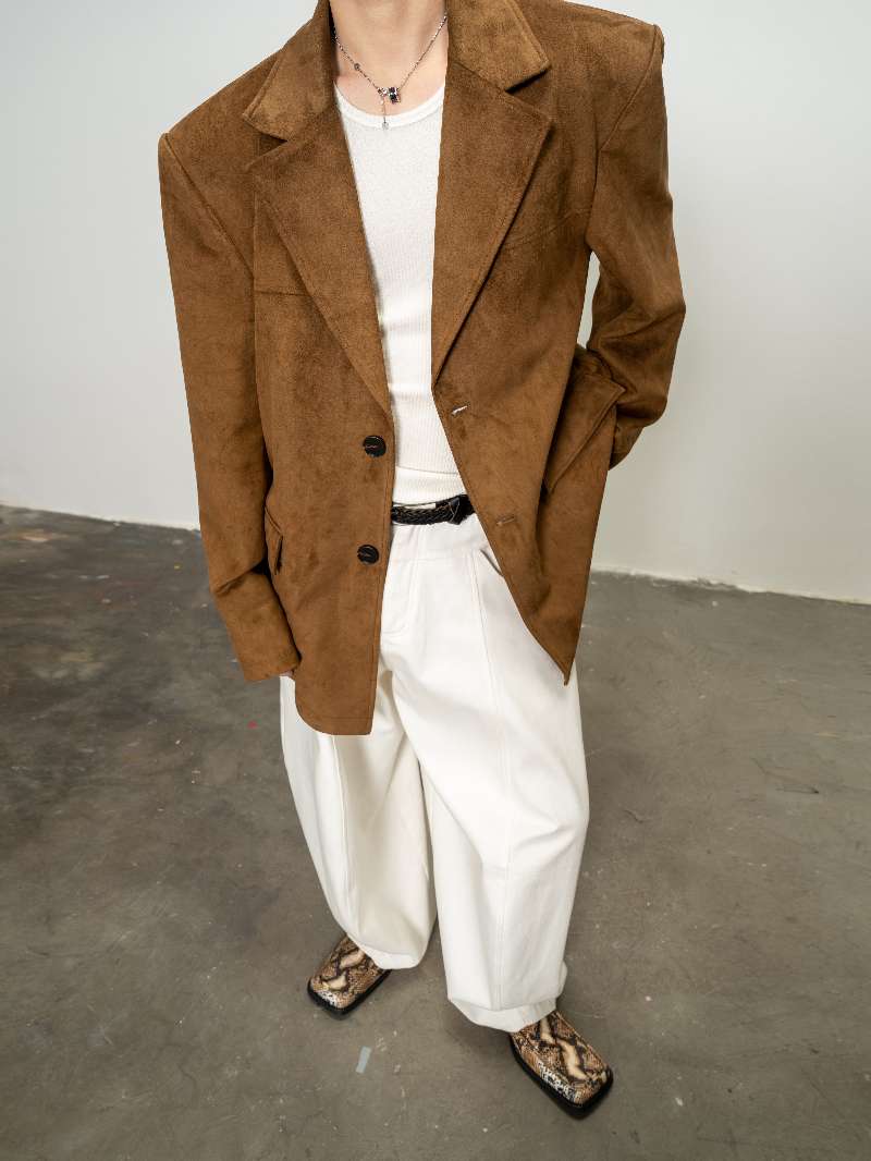 DBW Doublewin Vintage Brown Suede Blazer