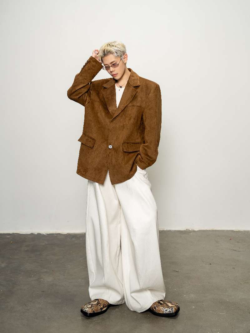 DBW Doublewin Vintage Brown Suede Blazer
