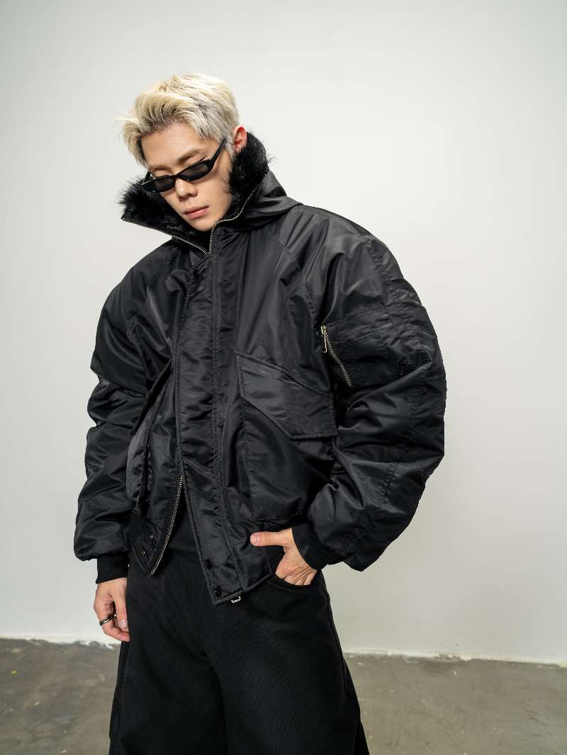 DBW Doublewin Hooded Quilted Flight Jacket