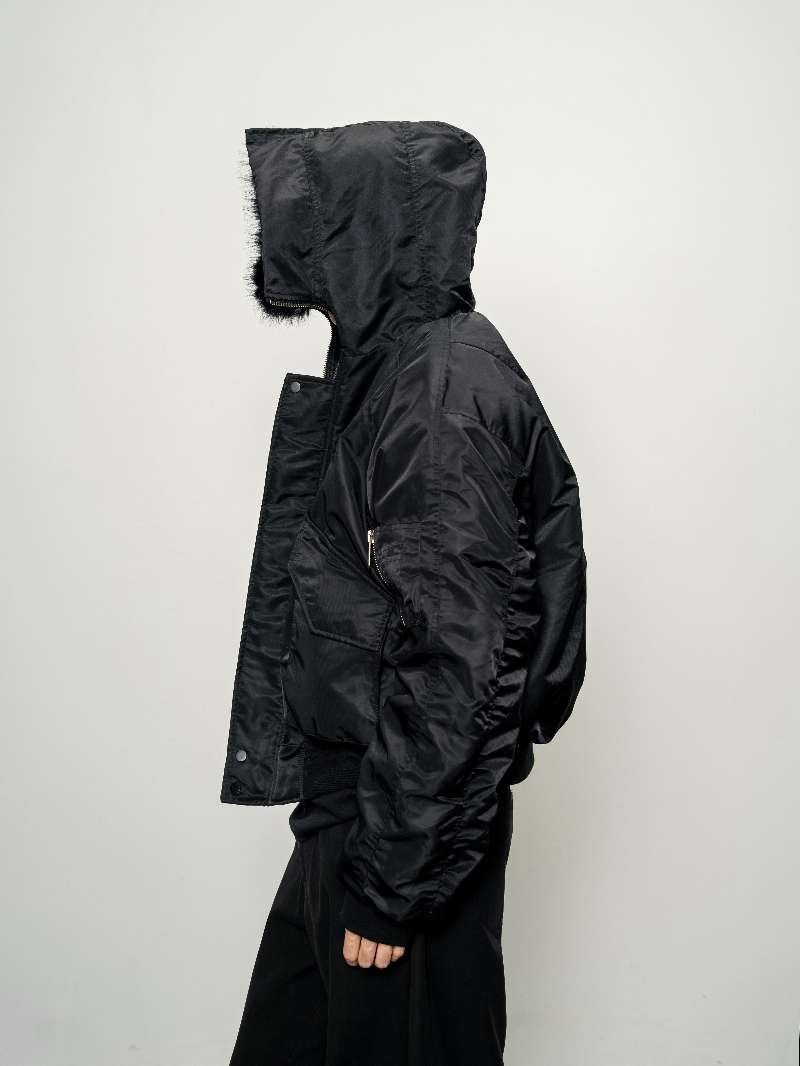 DBW Doublewin Hooded Quilted Flight Jacket