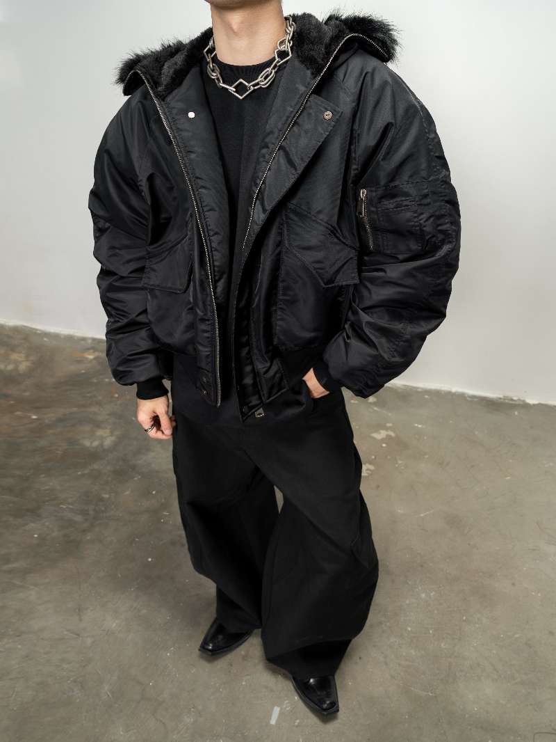 DBW Doublewin Hooded Quilted Flight Jacket