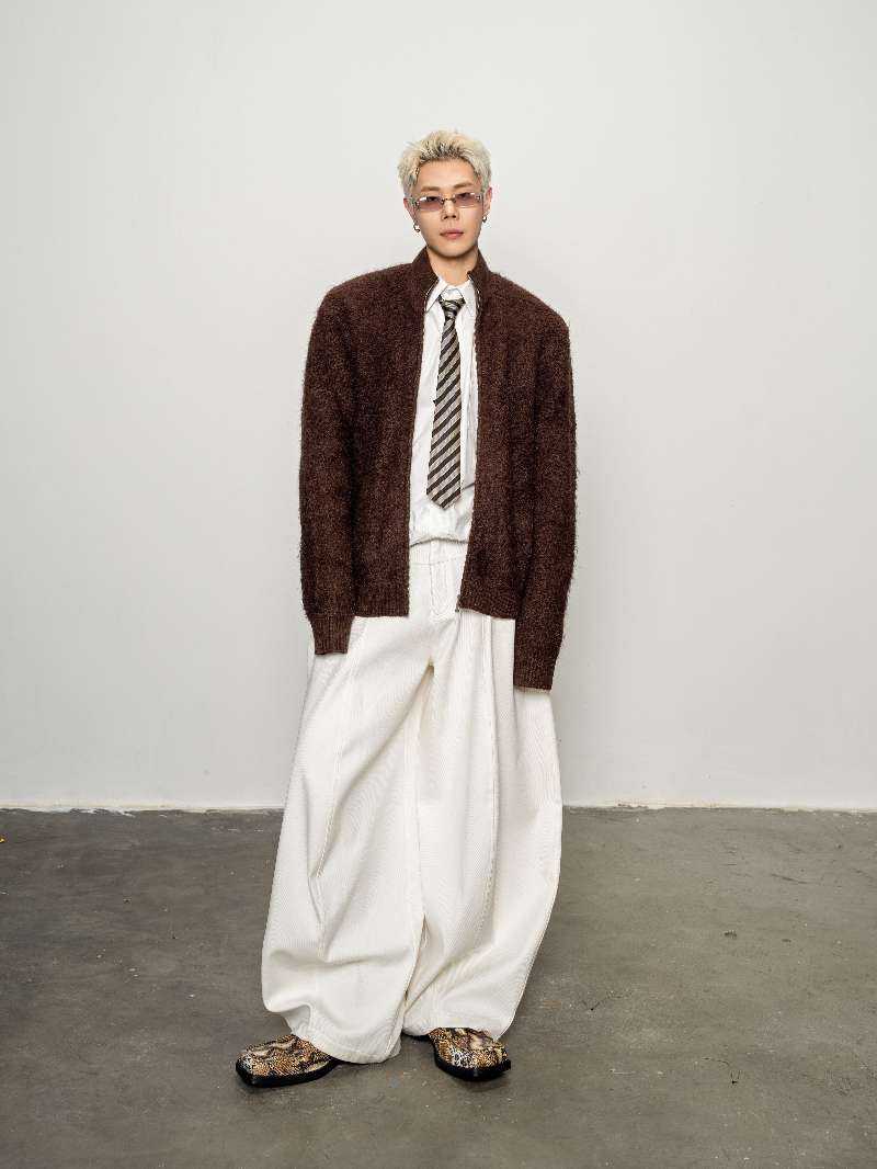 DBW Doublewin Brushed Wool Knit Cardigan