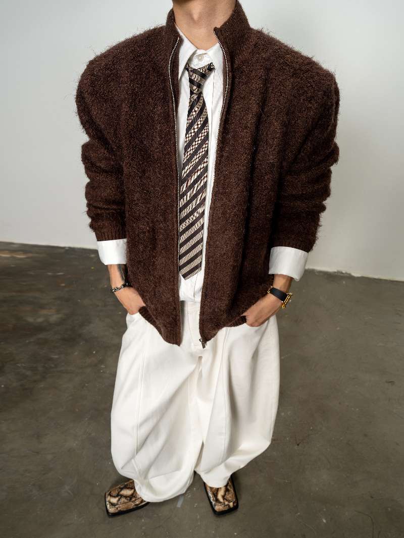 DBW Doublewin Brushed Wool Knit Cardigan