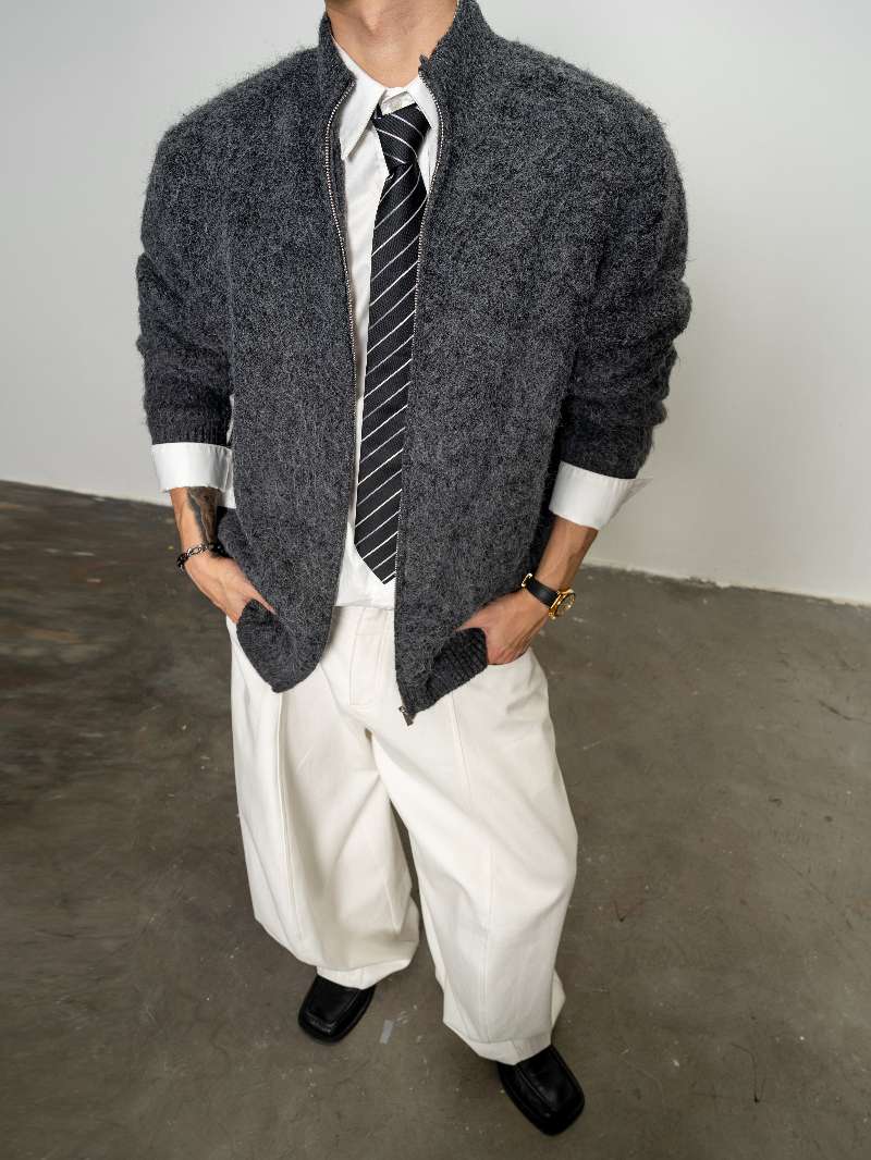 DBW Doublewin Brushed Wool Knit Cardigan