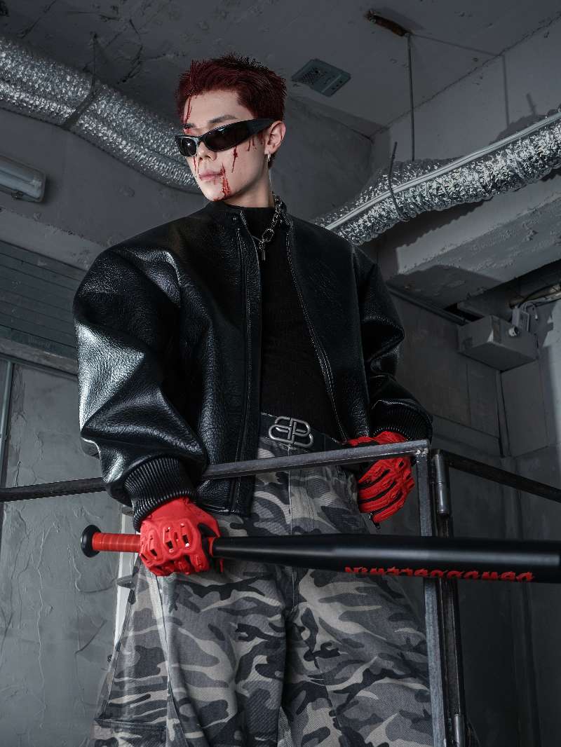 DBW Doublewin Ultra-Rigid Heavyweight Leather Jacket