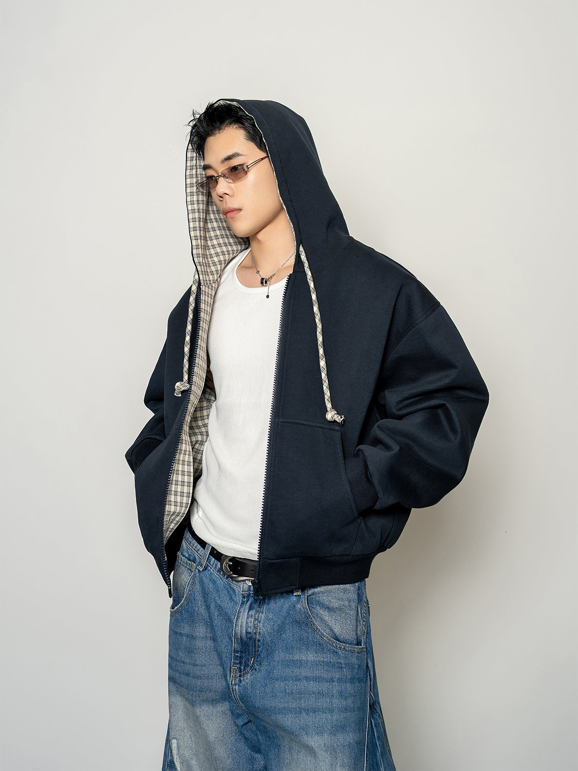 DBW Doublewin Heavyweight Checkered Vintage Hoodie