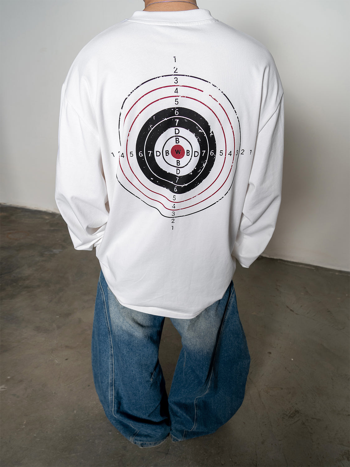 DBW Doublewin Heavyweight 'SHOOT ME' Print Long Sleeve T-Shirt