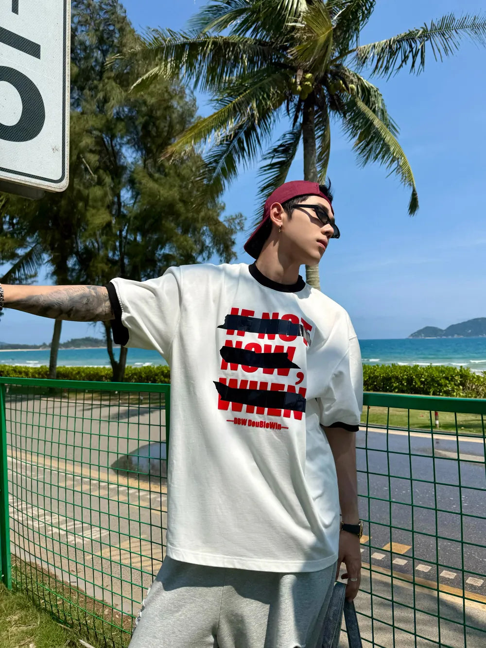 DBW Doublewin IF NOT NOW, WHEN Tape Color-Block T-Shirt