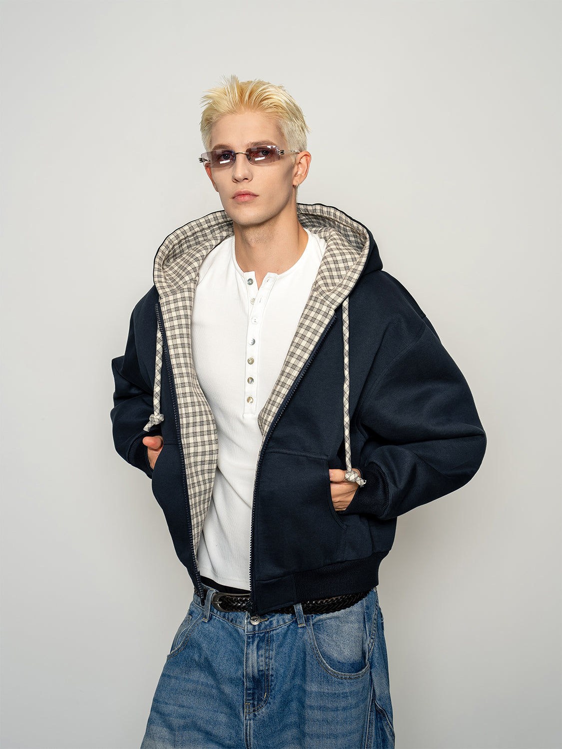 DBW Doublewin Heavyweight Checkered Vintage Hooded