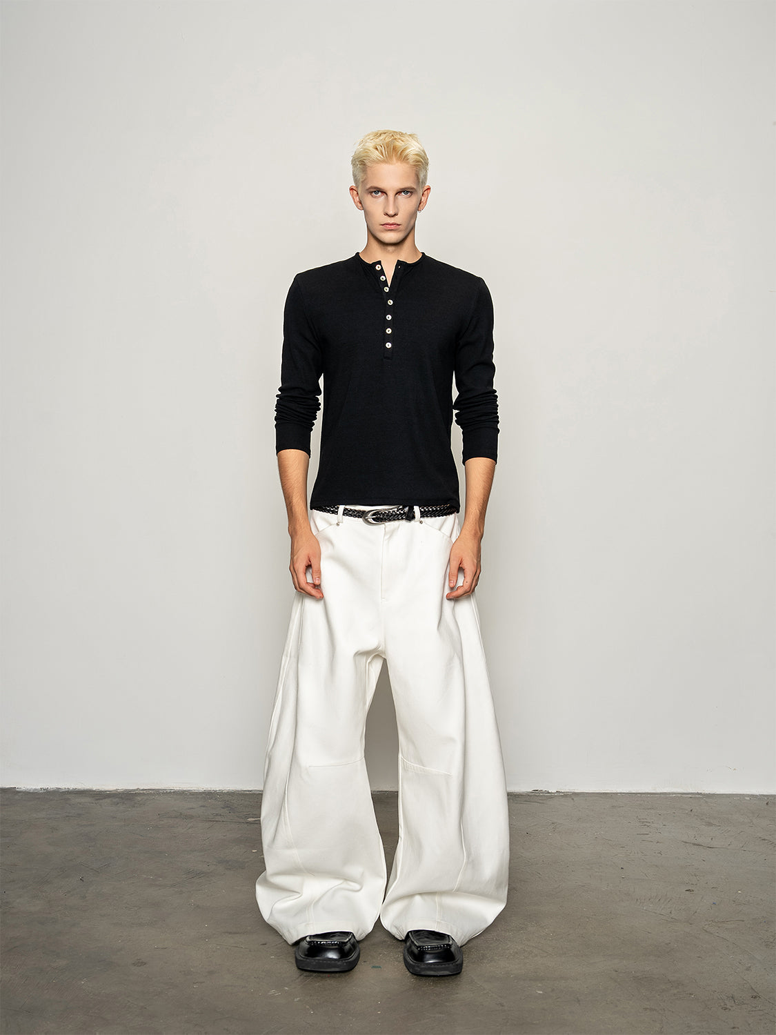DBW Doublewin Stretch Long Sleeve Henley Shirt