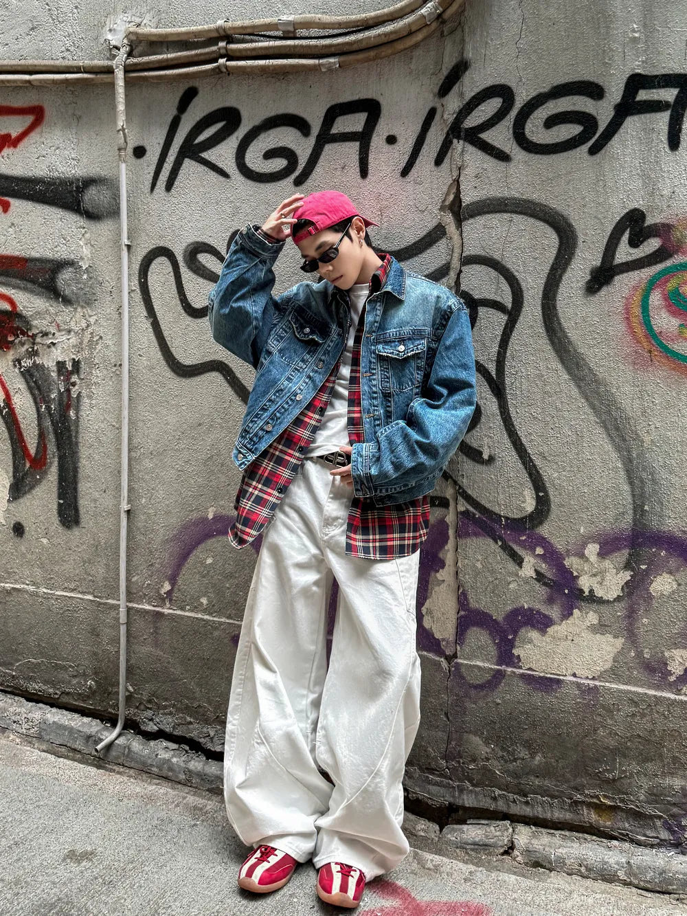 DBW Doublewin Notch Lapel Patchwork Denim Jacket