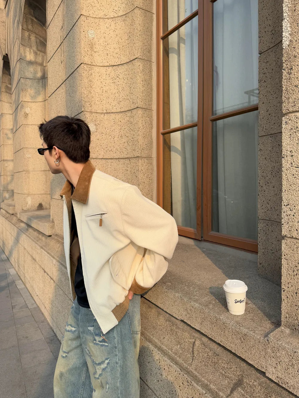 DBW Doublewin Corduroy Color-Block Jacket