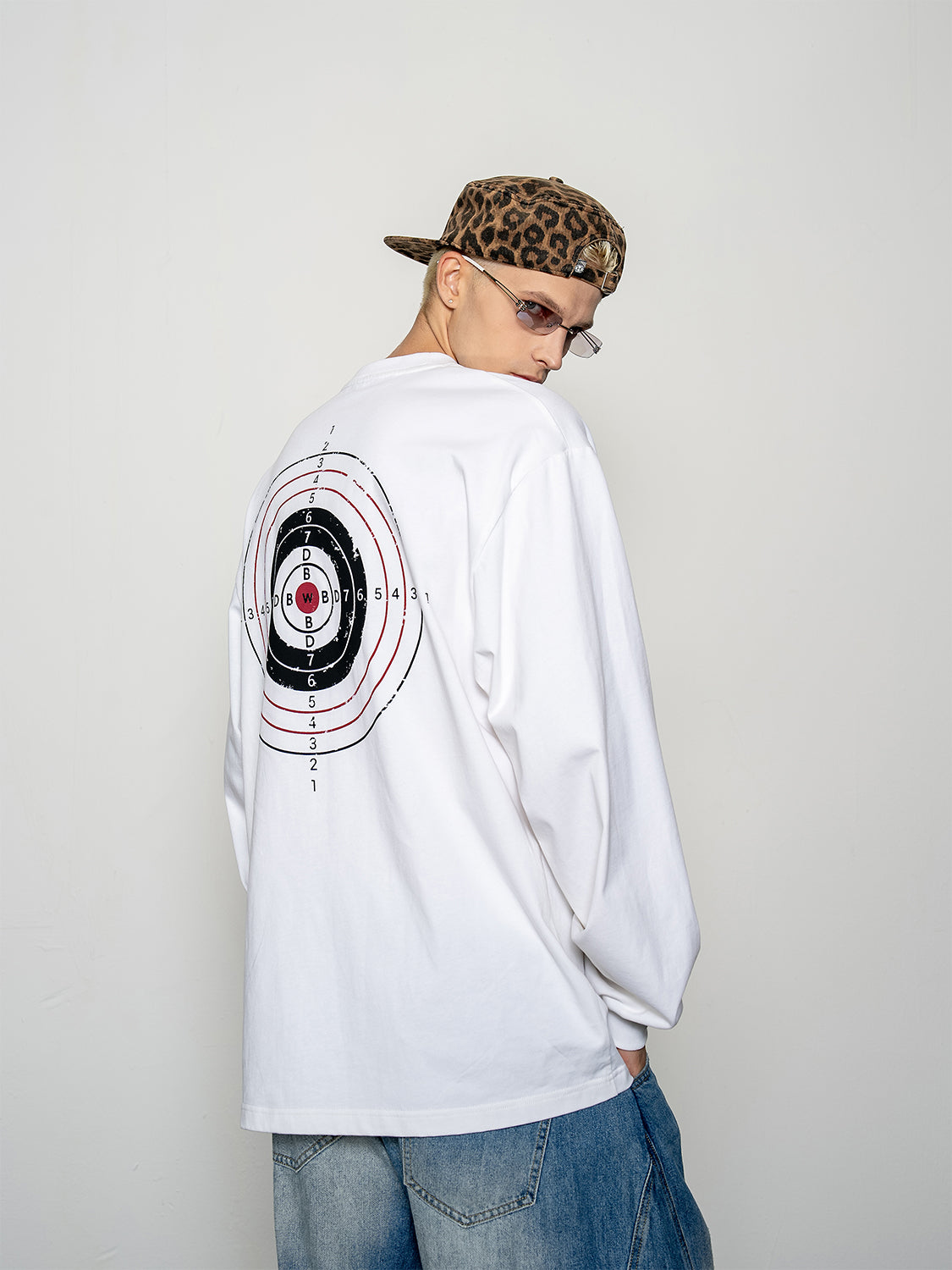 DBW Doublewin Heavyweight 'SHOOT ME' Print Long Sleeve T-Shirt