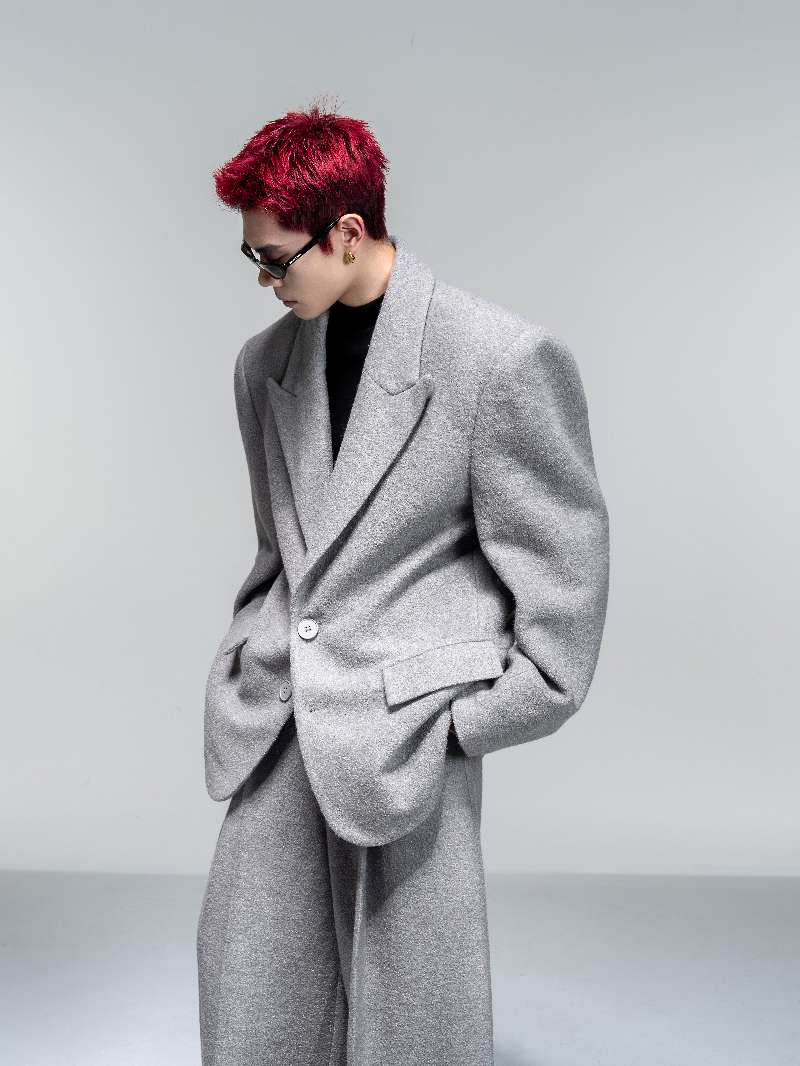 DBW Doublewin Vintage Relaxed Fit Wool Suit Set