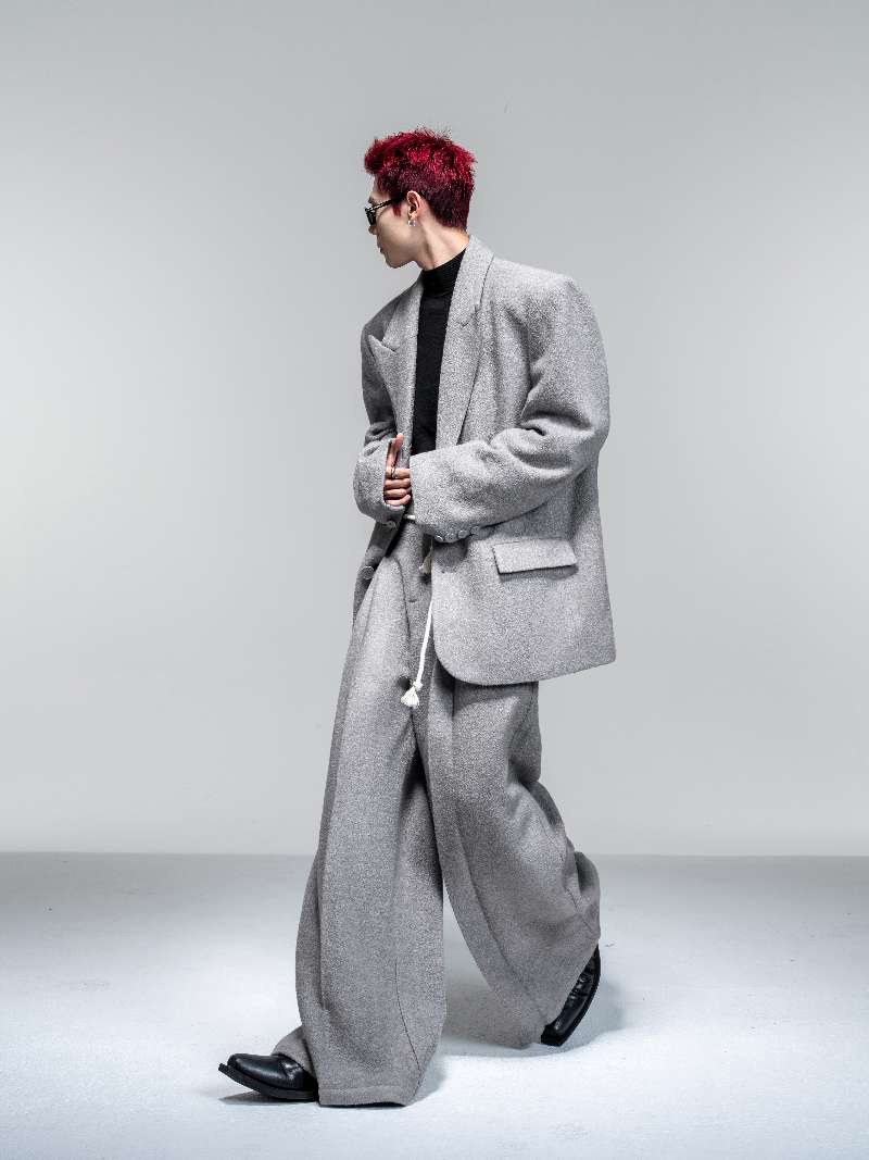DBW Doublewin Vintage Relaxed Fit Wool Suit Set
