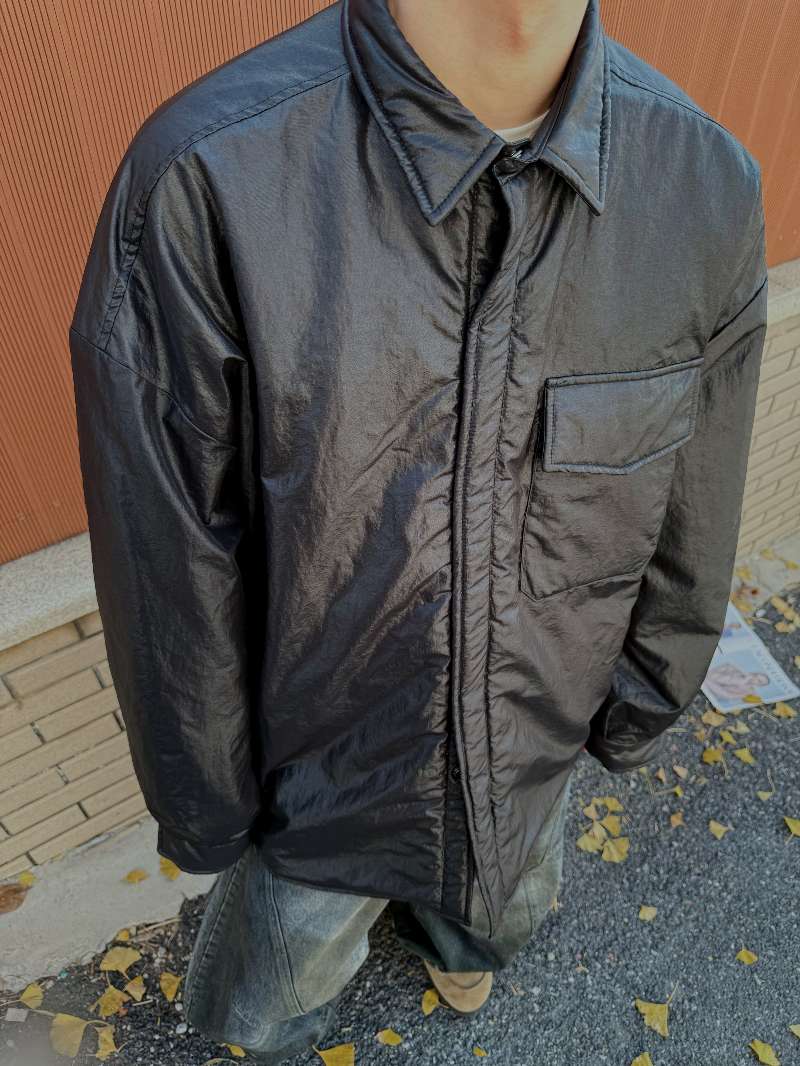 DBW Doublewin Solid Color Lightweight Quilted Shirt