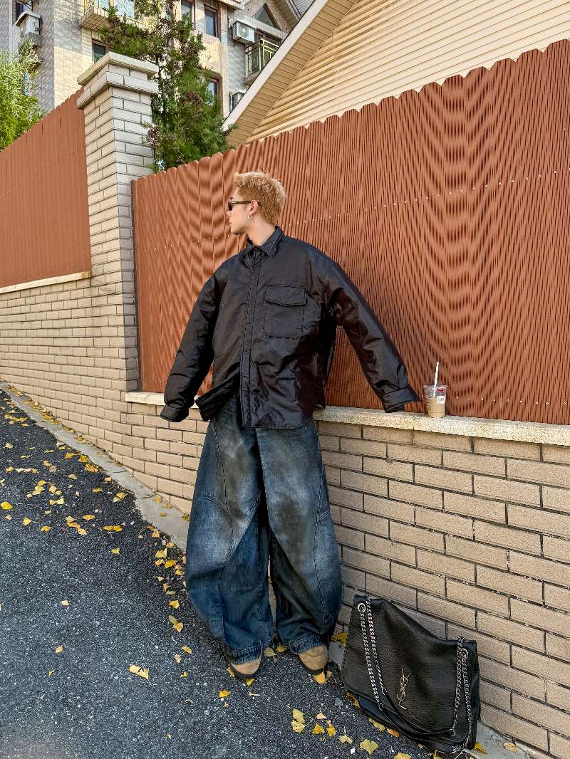 DBW Doublewin Solid Color Lightweight Quilted Shirt
