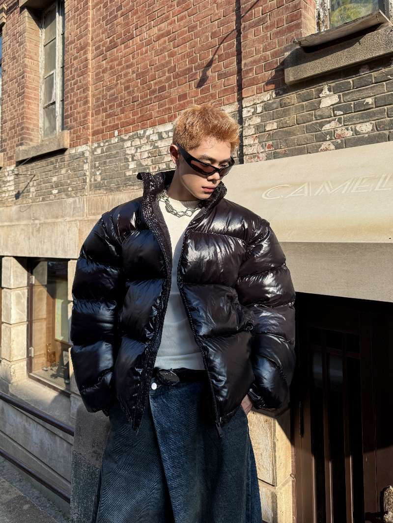 DBW Doublewin Minimalist Glossy Finish Quilted Jacket