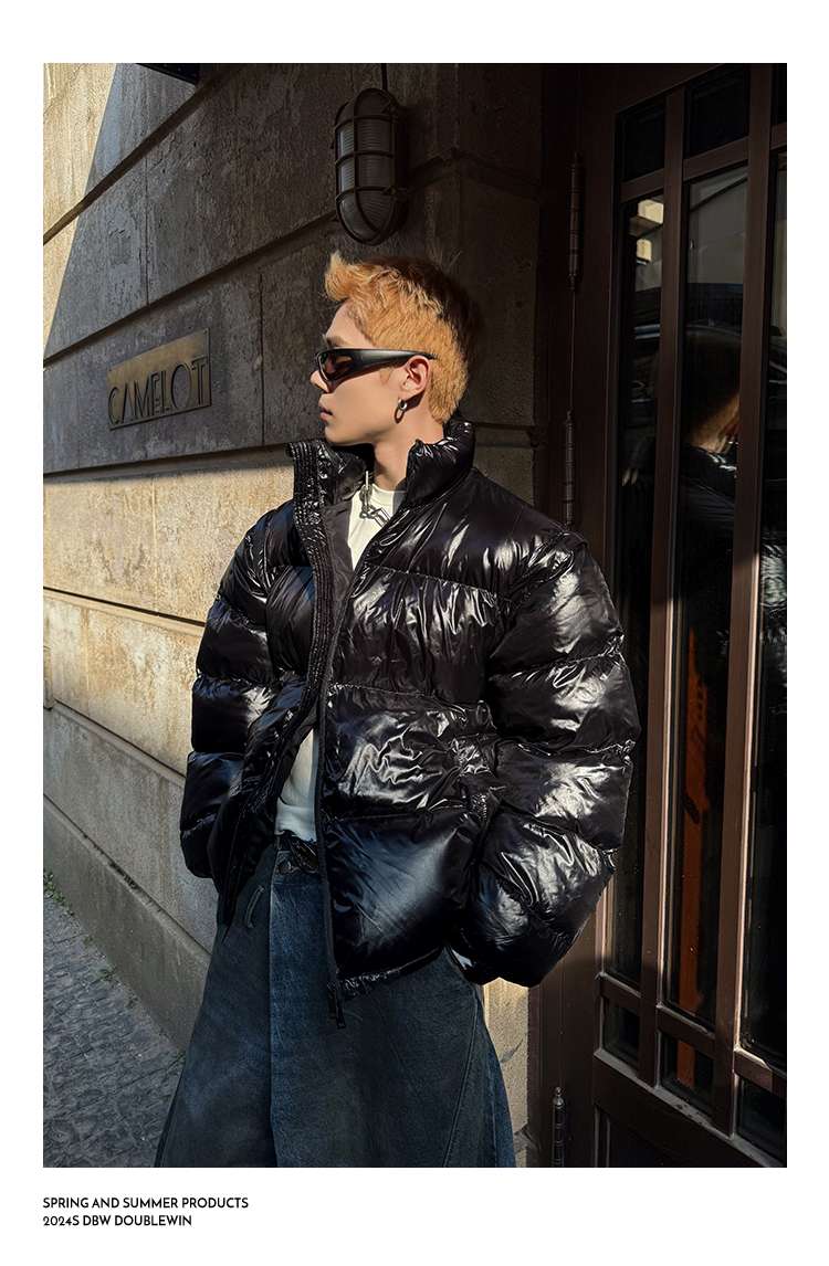 DBW Doublewin Minimalist Glossy Finish Quilted Jacket