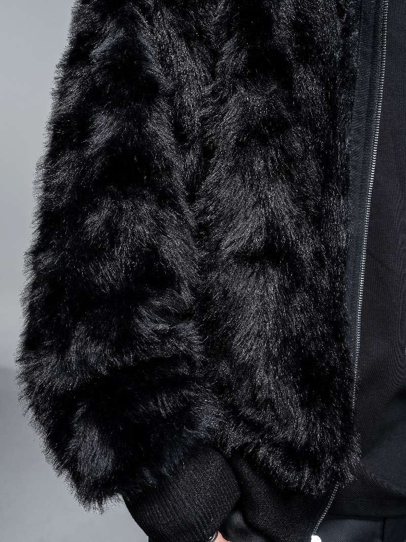 DBW Doublewin Reversible Faux Fox Fur Hoodie