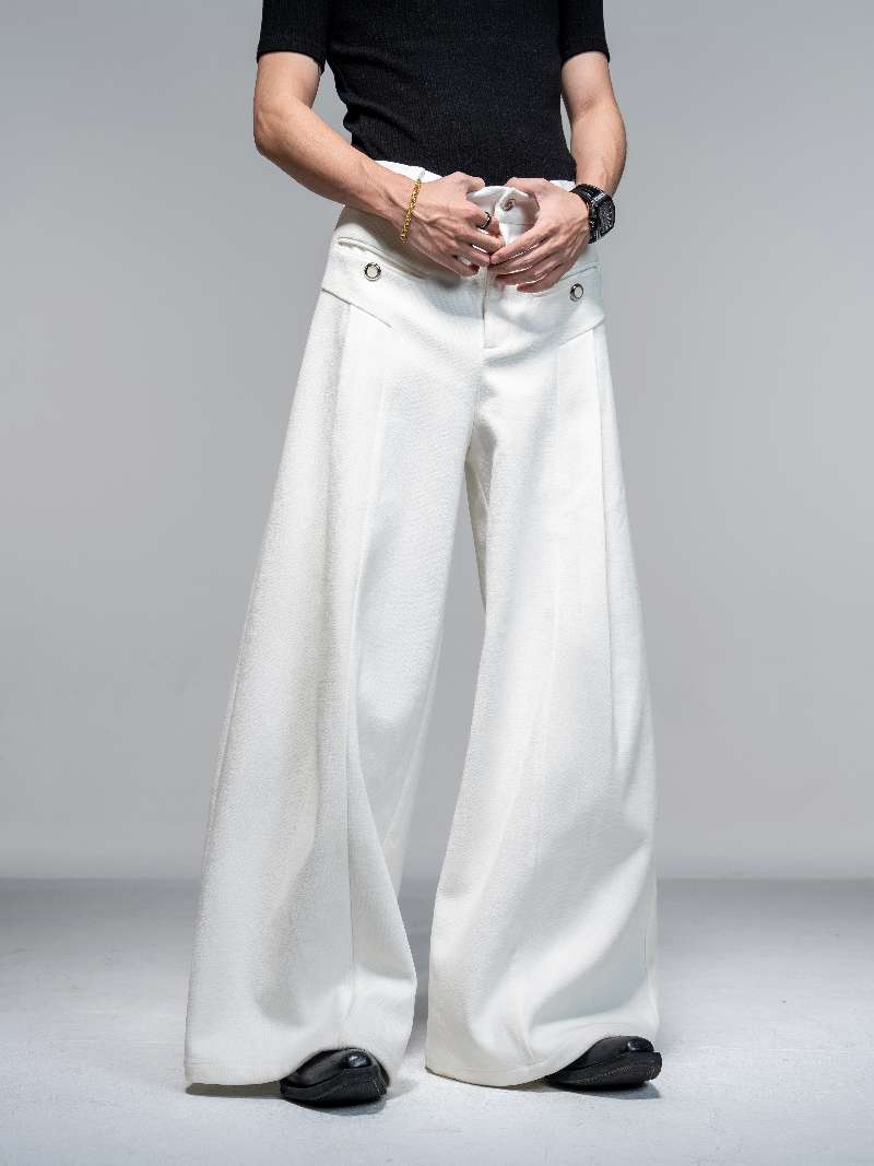 DBW Doublewin Off-White Velvet Textured Stand-Collar Set