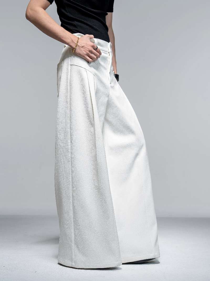 DBW Doublewin Off-White Velvet Textured Stand-Collar Set