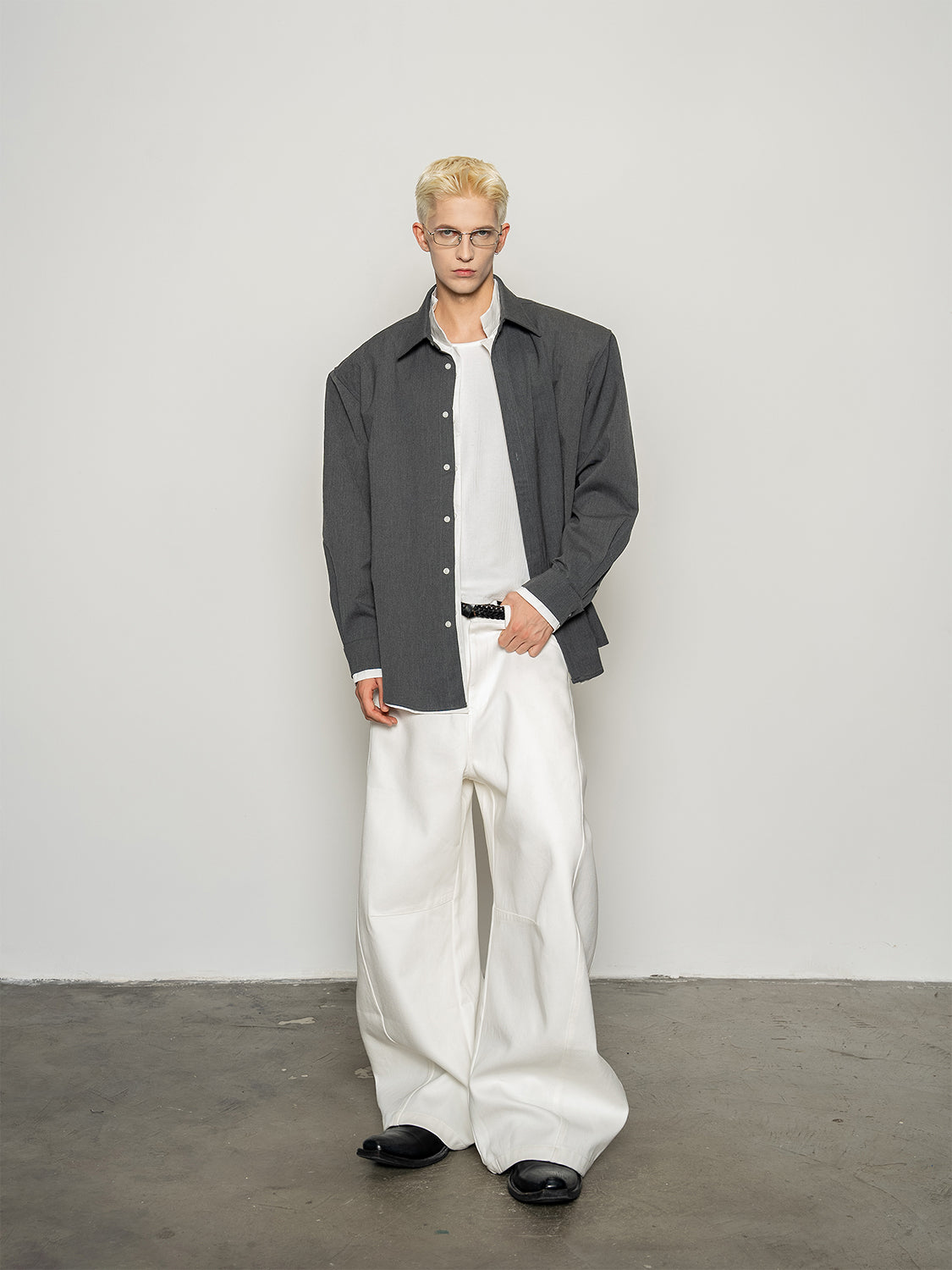 DBW Doublewin Deconstructed Patchwork White Jeans