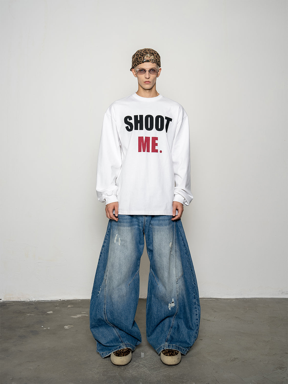 DBW Doublewin Heavyweight 'SHOOT ME' Print Long Sleeve T-Shirt