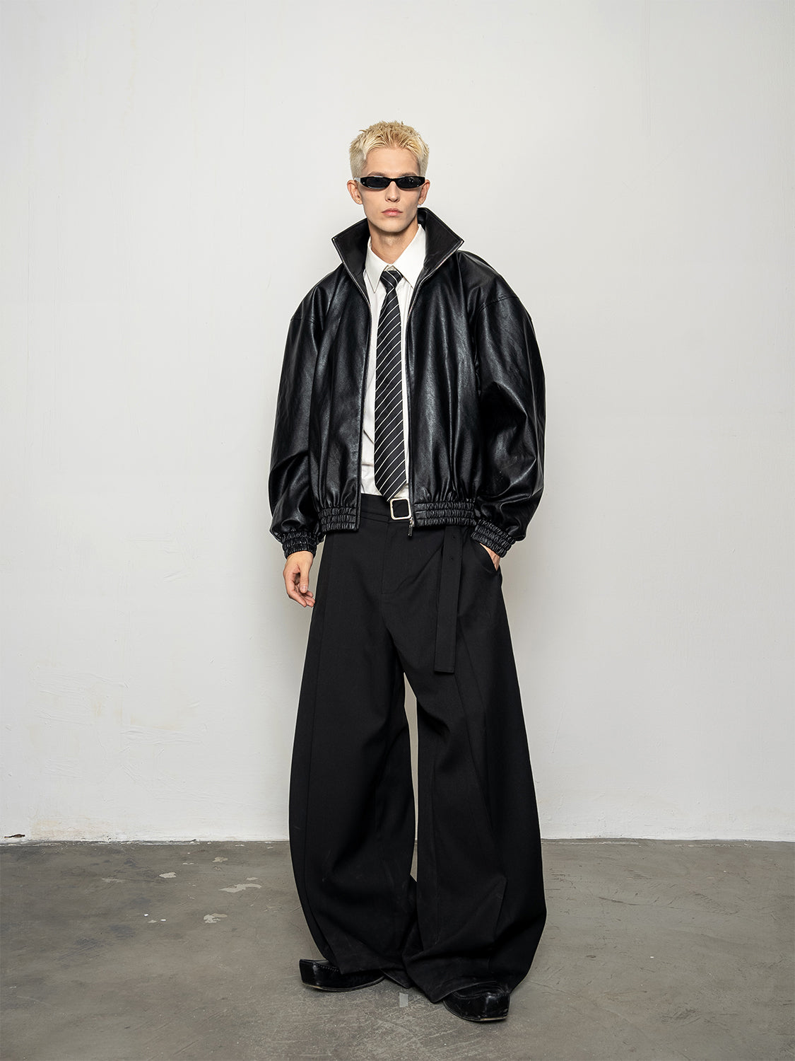 DBW Doublewin Turtleneck Radiated Pleather Jacket