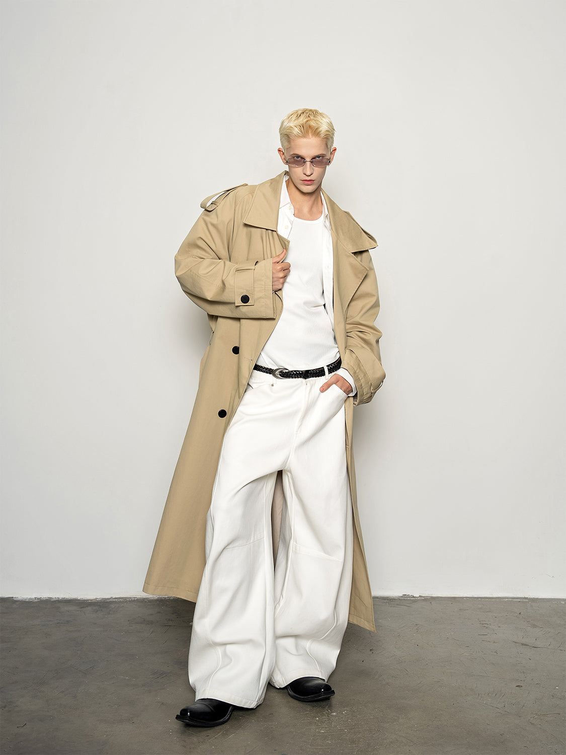 DBW Doublewin Deconstructed Patchwork White Jeans
