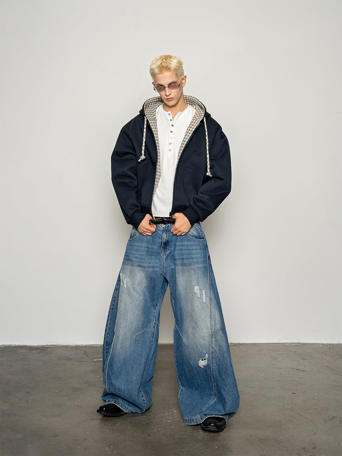 DBW Doublewin Heavyweight Checkered Vintage Hooded