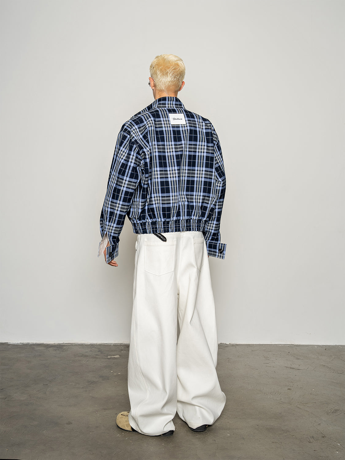 DBW Doublewin Reversible Color-Block Plaid Jacket