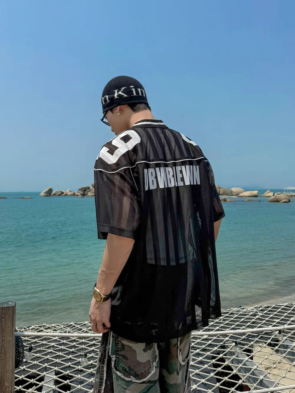 DBW Doublewin Mesh Print Baseball Tee
