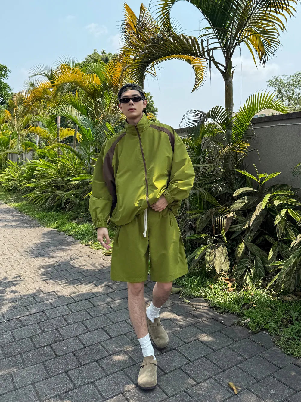 DBW Doublewin Panel Color-Block Sun Protection Set(green)