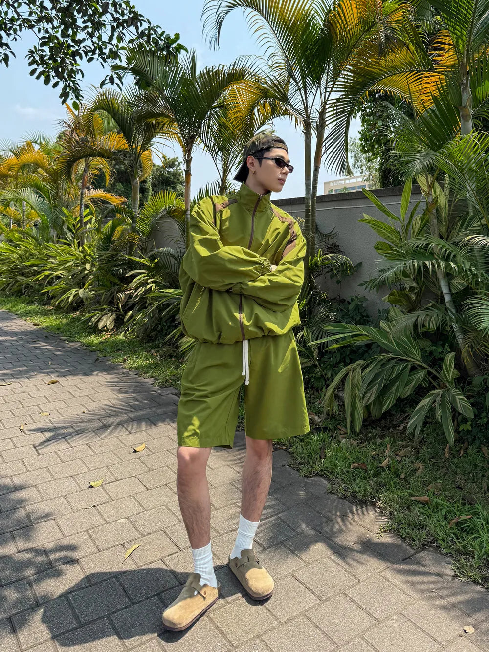 DBW Doublewin Panel Color-Block Sun Protection Set(green)