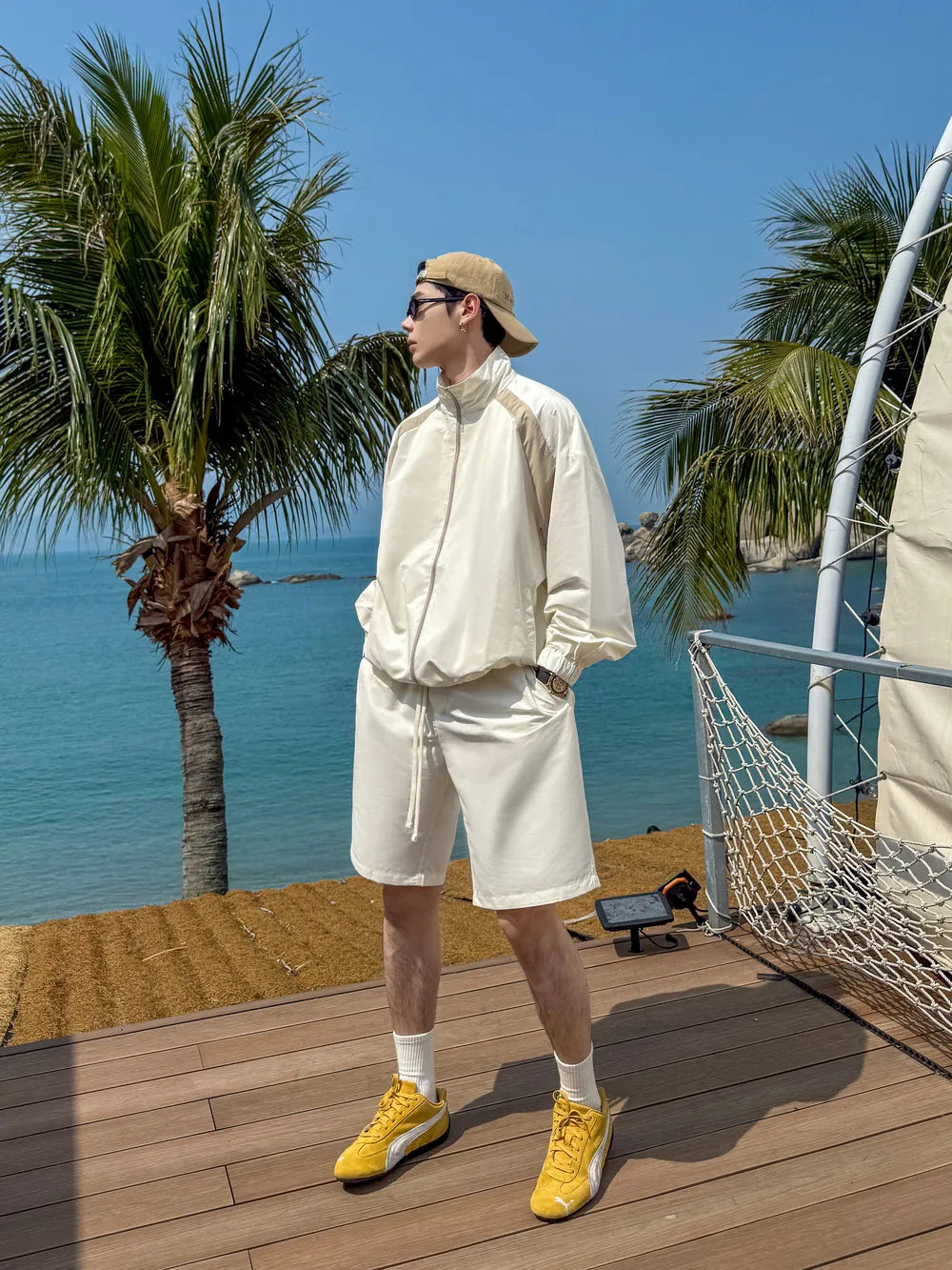 DBW Doublewin Panel Color-Block Sun Protection Set(white)