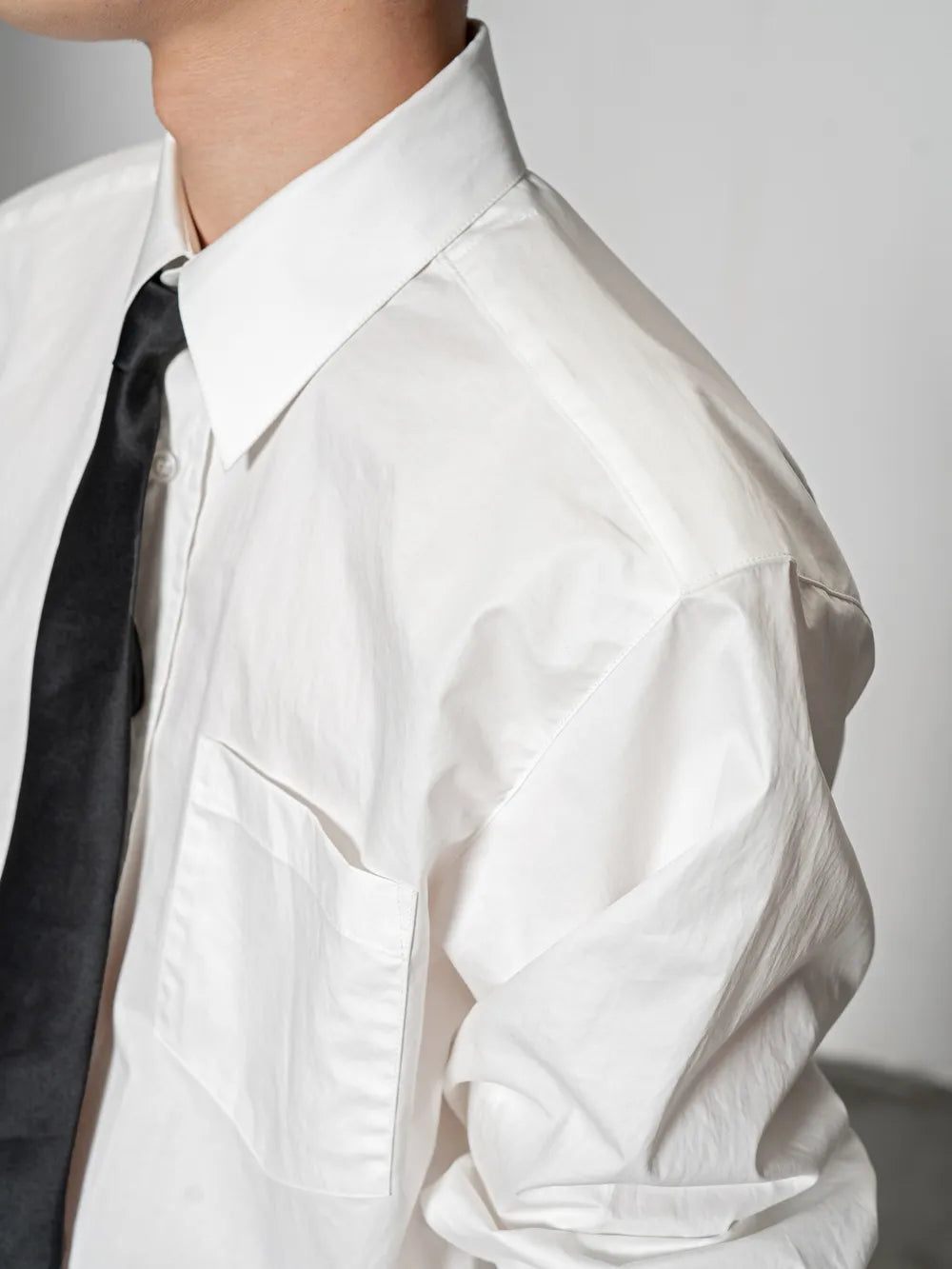 DBW Doublewin Washed Cotton Wide-Shoulder Shirt
